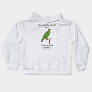 My Spirit Animal is a Hormonal Parrot Male Kids Hoodie